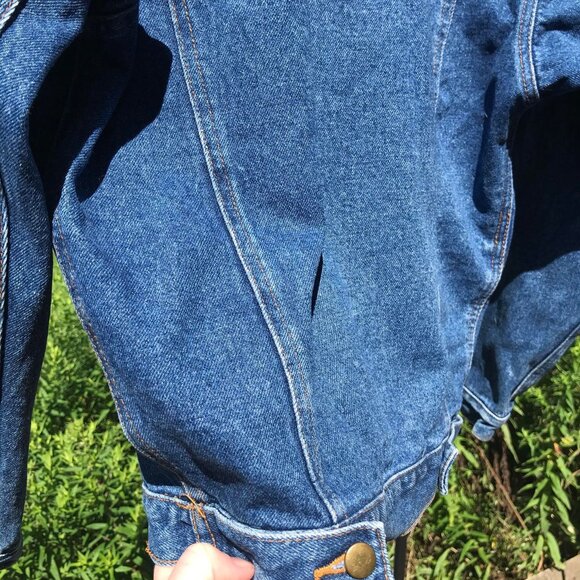 Vintage 90's Back To Basics Button Up Jean Jacket Size 14 Great Condition - Picture 8 of 9